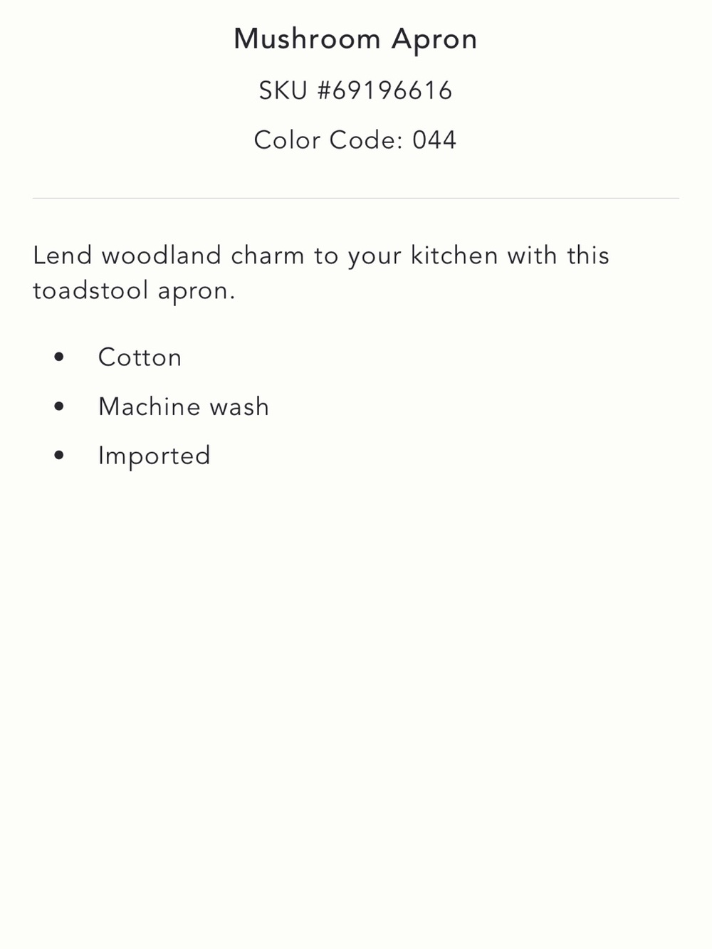 ✨ Anthropologie Mushroom Apron - Picture 6 of 6